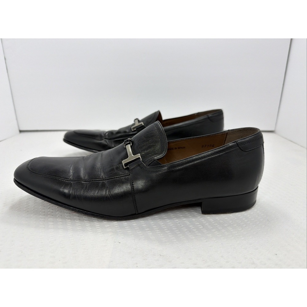 Mezlan Spain Bit Loafers Black Leather Ornament 11.5M 2086 Dress Shoes Luxury - Picture 13 of 16
